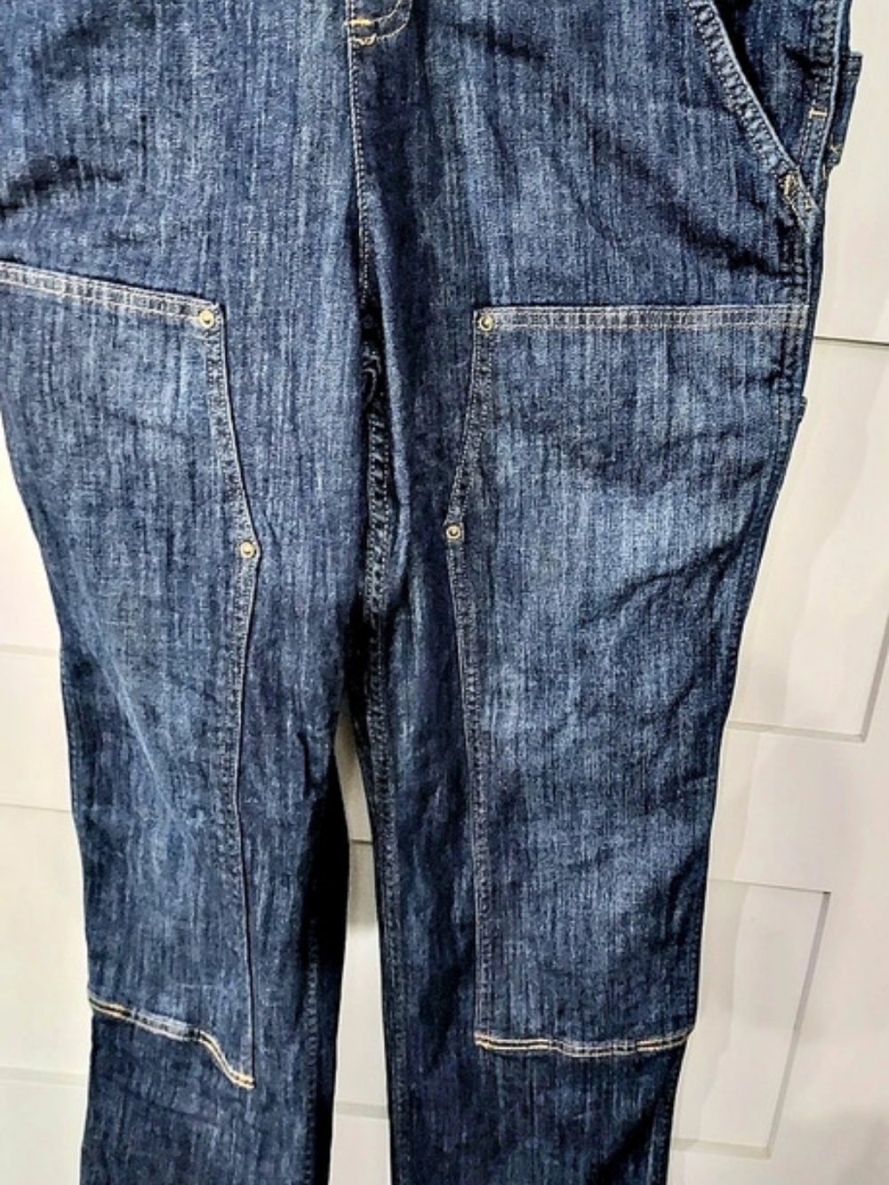 NWOT Carhartt Women's Brewster Double-Front Bib Overall Blue Large - Picture 6 of 8